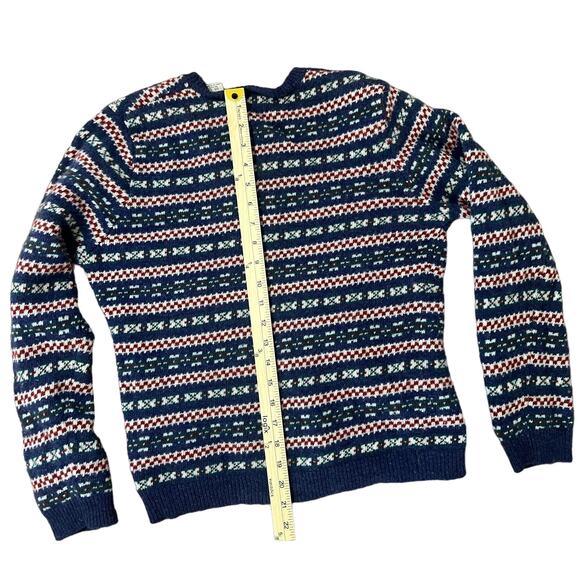 VINTAGE Granola Girl Women's 100% Lambswool Sweater‎ Aztec Savane sz Small - Picture 4 of 6